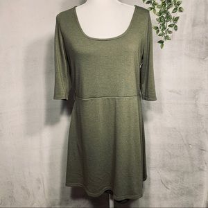 Charlotte Russe | Green Lace-Back Dress